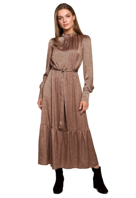 Дамска рокля Diletta - Кафява