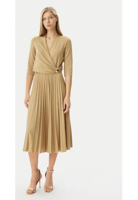 Дамска рокля - Риначименто - 305317902 - Вискоза/Метални влакна - Златен