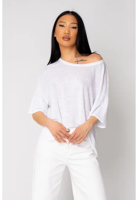 Дамска тениска 100% IN - бяла 16980 - Бял