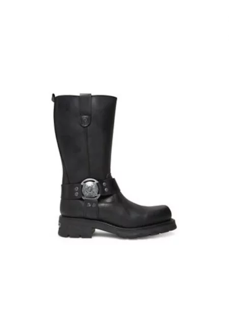 Дамски ботуши  M-7610-S1 - Естествена кожа - Черни - Черен