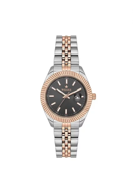 Дамски часовник  WWL1115B09 32мм - стоманен корпус - стоманена верижка - розово злато - водоустойчивост 5 АТМ