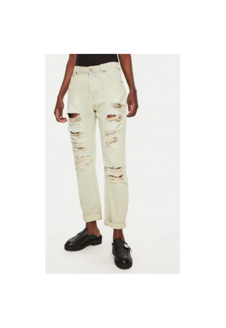 Дамски дънки -  304604553 - Памук - Зелен - Зелен