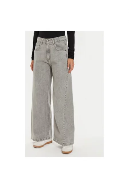 Дамски дънки -  304839436 - Памук/Полиестер - Сив - Сив