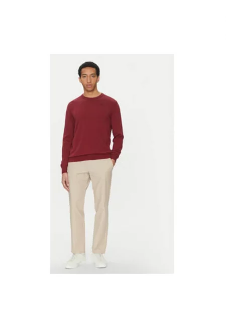 Дамски пуловер  62131MW - памук - бордо - Бордо