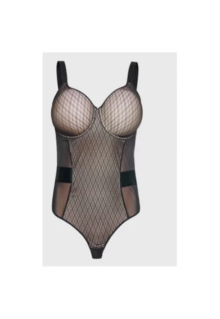 Дамско боди -  301194804 - Полиамид/Еластан - Черен