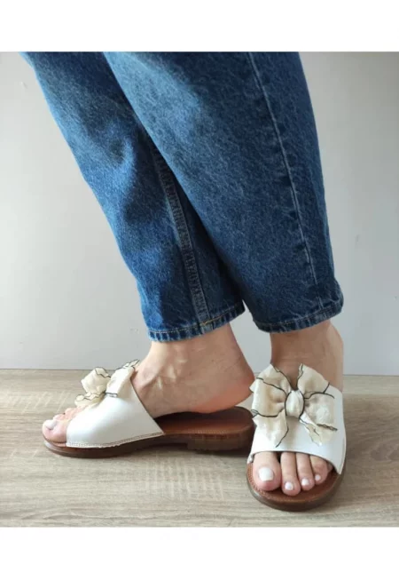 Дамско ежедневно сабо  60015B 13-N бял