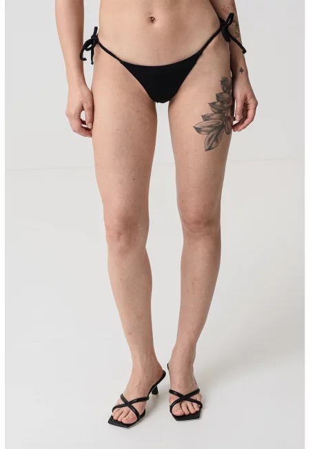 Долен бански-танга - Черен