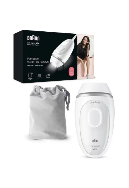 Епилатор IPL  IPL Silk·expert Mini PL1000 - SensoAdapt - 300 000 импулса - 3 нива на интензитет - тяло и лице