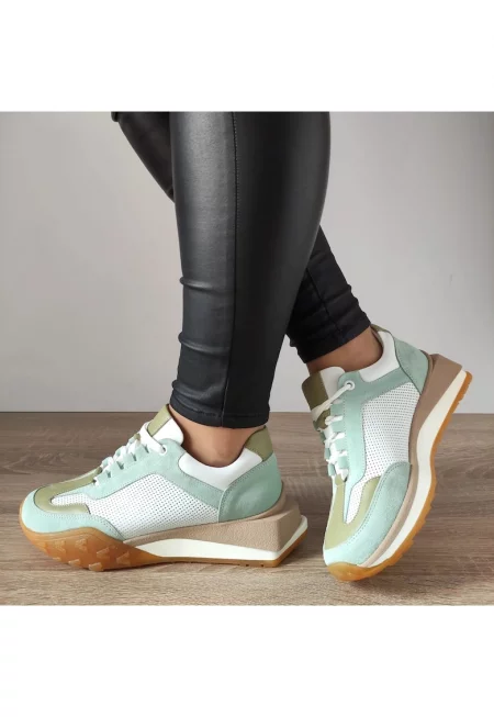 Ежедневни дамски обувки  70832 G1477-01 White + Vernil - 40 - White + Vernil