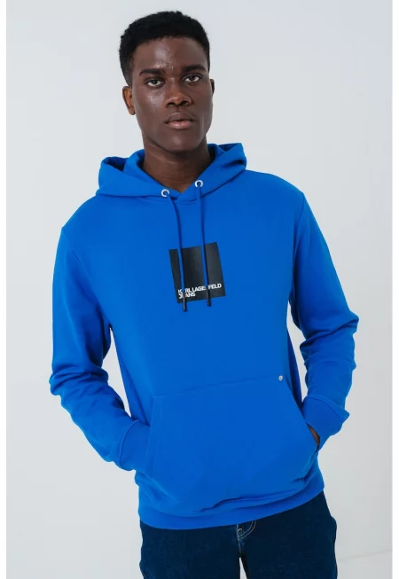 Худи от органичен памук - Кралско Синьо