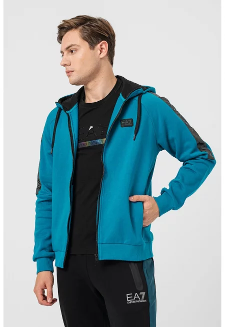 Худи с цип и ръкави реглан