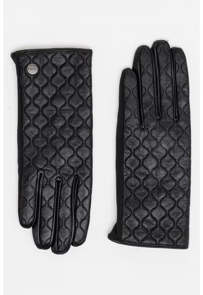 Капитонирани ръкавици Hague с кожа