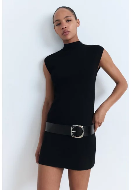 Къса фино плетена рокля