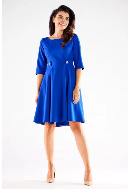 Къса рокля с три четвърти ръкав - Elegant A520