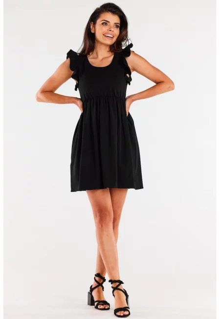 Къса рокля с волани