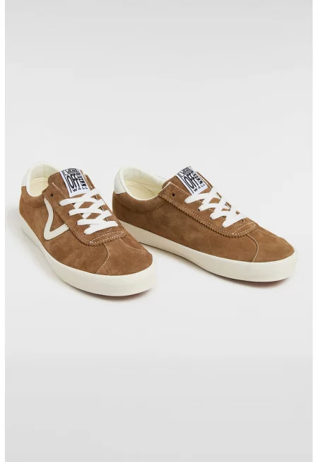 Кецове от велур с лого - Карамел