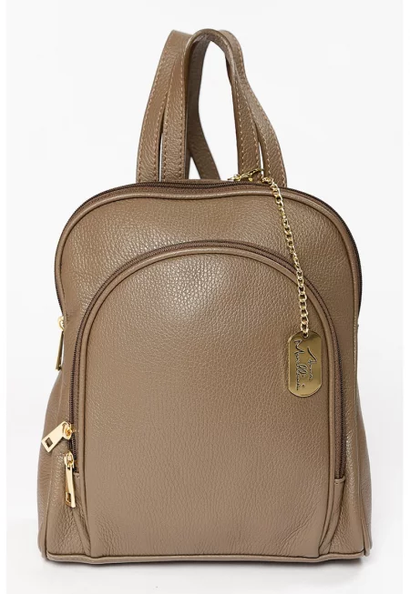 Кожена раница Breta с преден джоб