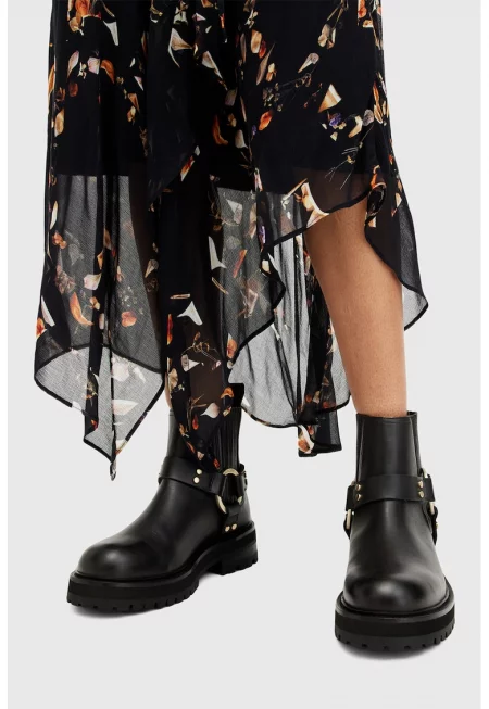 Кожени боти Chelsea - Черен