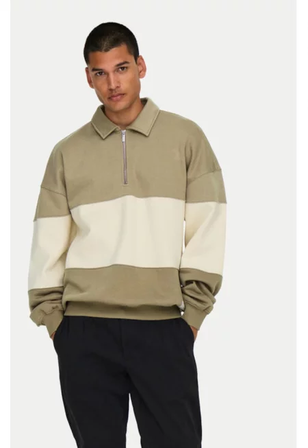 Мъжка блуза -  304684852 - Памук/Полиестер - Бежов - Бежов