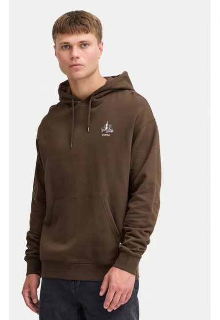 Мъжка блуза - едноцветна - 304021442 - памук - черна - Черен