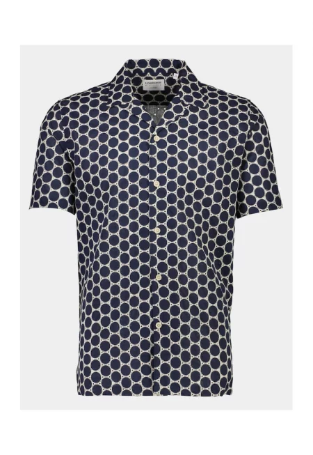 Мъжка риза -  303585358 - Тъмно синя - Памук