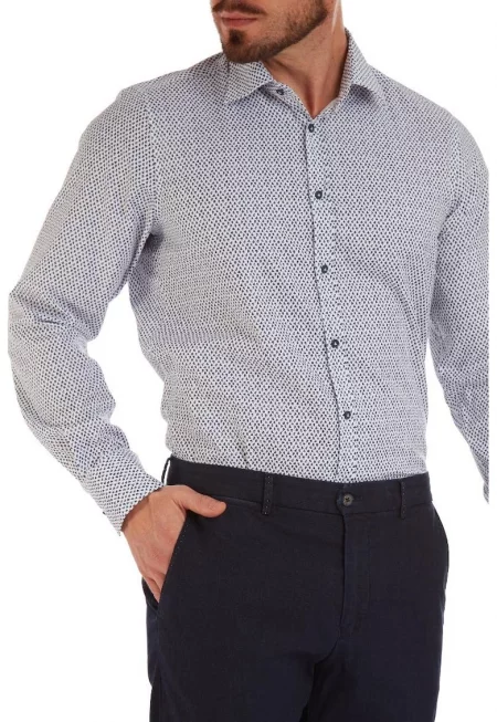 Мъжка риза -  slim fit 5965 - синя - S
