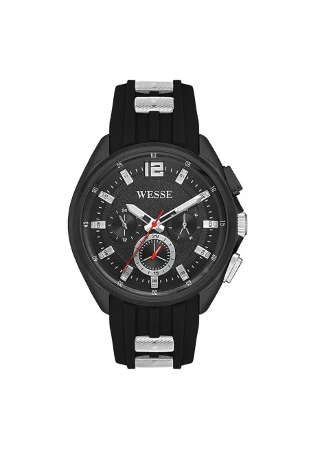 Мъжки часовник  модел WWG401901 - 47 мм - черна силиконова каишка - водоустойчив на 5 ATM - черен
