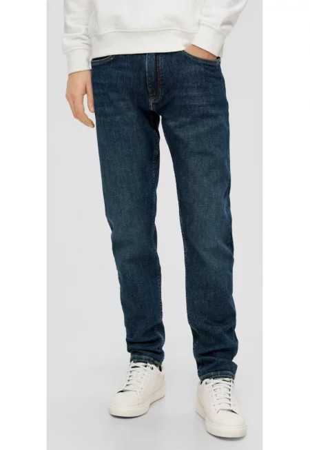 Мъжки дънки Mauro - средна талия - Regular cut - Tapered крачоли - - Тъмносин