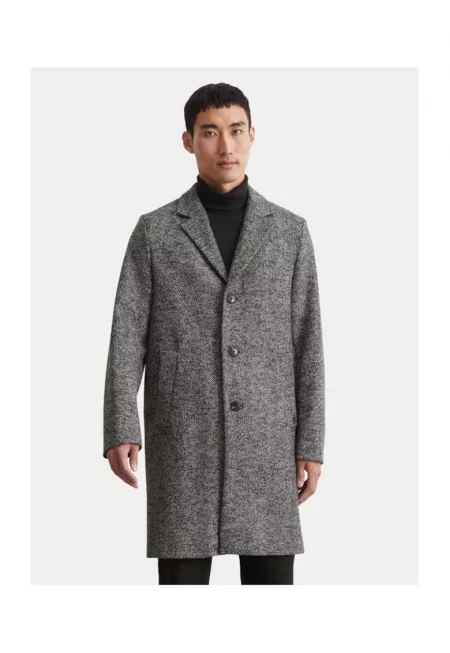 Мъжко палто - Marc O'Polo - 304173592 - Вълна/Полиестер/Полиамид - Сив - Сив