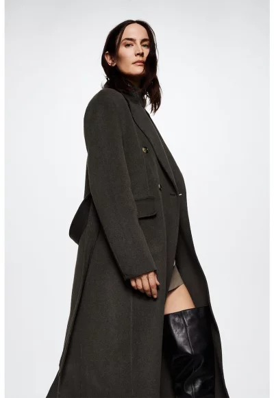 Палто Borabora с вълна и колан