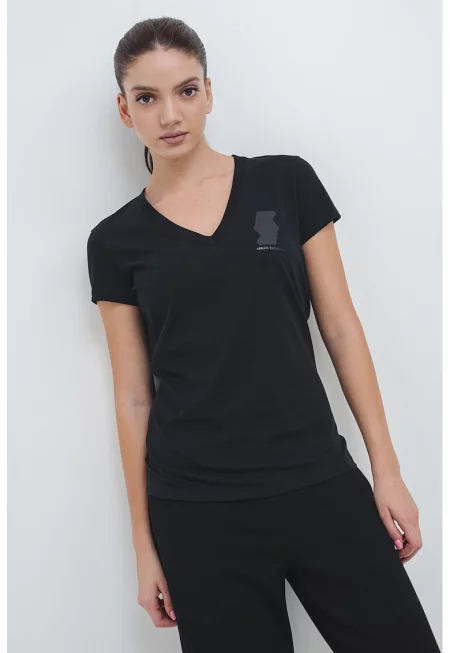 Памучна тениска с шпиц