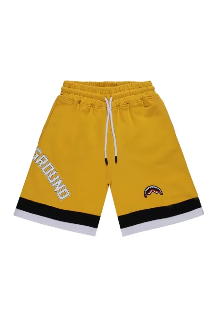 Памучни шорти Daily с връзка на талията - Шафраново жълто