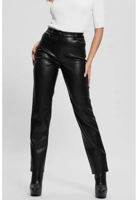 Панталон от еко кожа  Kelly W3RA0M - Черен