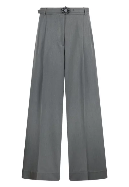 Панталон палацо с колан