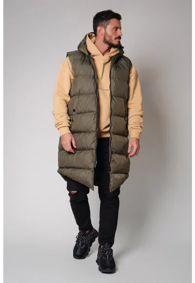 Подплатен дълъг елек