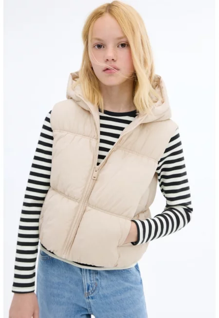 Подплатен елек с качулка