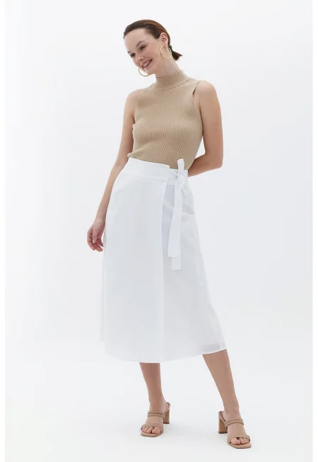 Пола със застъпен дизайн - Бял