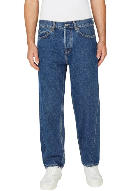 Прави дънки с ниска талия - Тъмносин