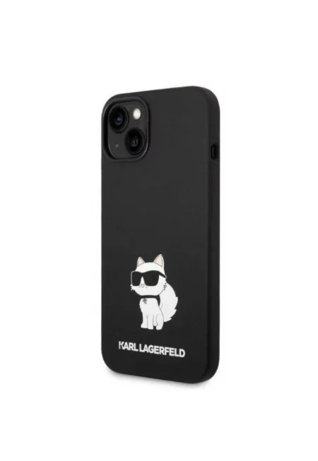 Предпазен калъф  Liquid Silicone Choupette NFT за iPhone 14 - Черен