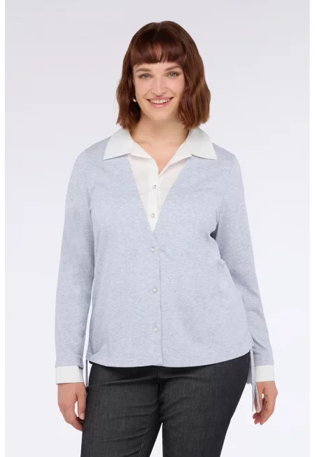 Пуловер с дизайн 2 в 1