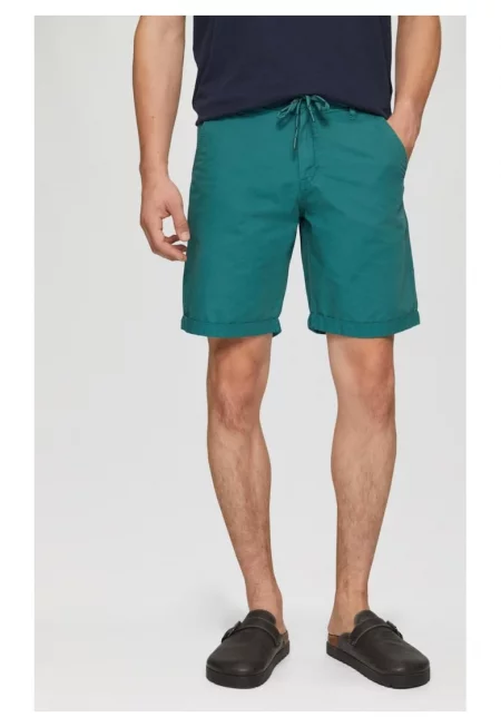 Q/S by s.Oliver Pantaloni scurti barbati chino - Jhon cu croiala Regular fit si talie medie - Зелен