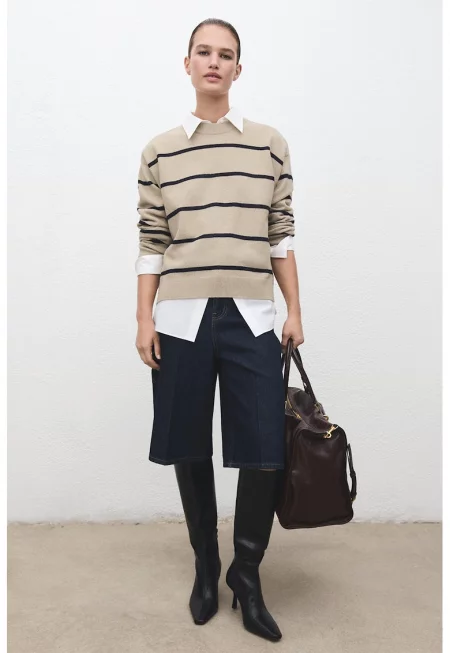 Раиран свободен пуловер