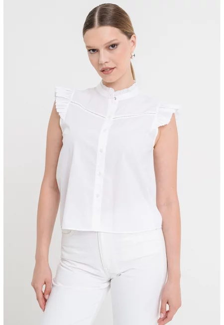 Риза Bellana с копчета - Бял