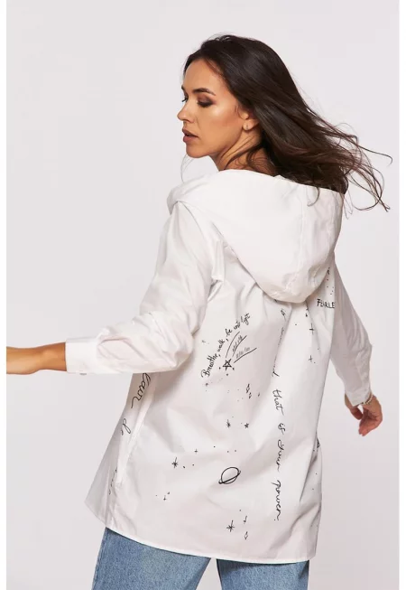 Риза Supergirl с качулка - Черен/Бял