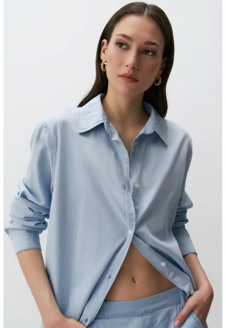 Рокля тип риза със свободна кройка