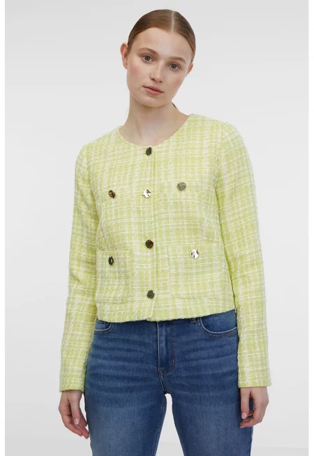 Сако от туид с джобове