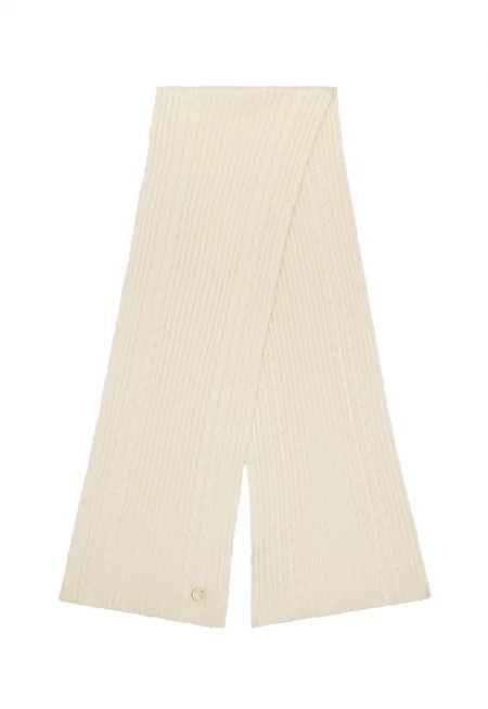 Шал с плетка осморка - Крем