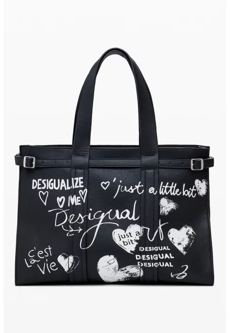 Шопиг чанта от еко кожа с десен