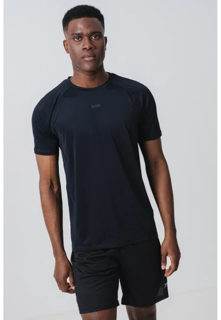 Стандартна тениска с овално деколте - Черен