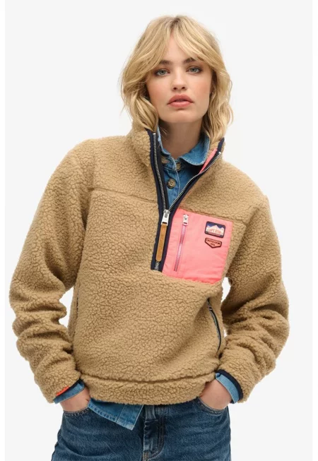 Суитшърт Vintage Retro с къс цип